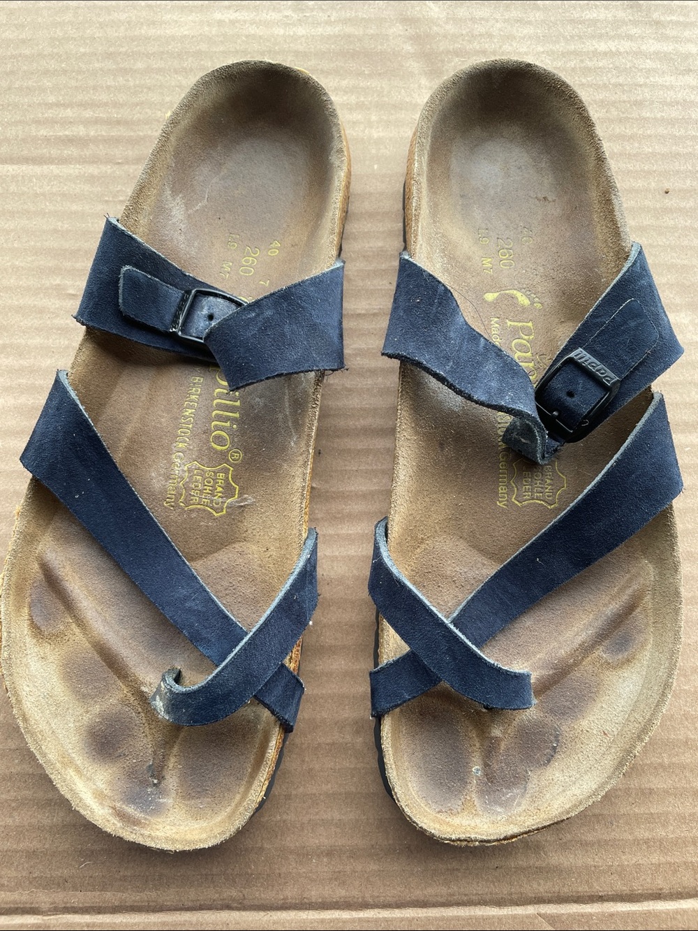 Papillio Navy Blue Crisscross Cork Footbed Sandals